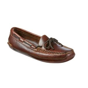 LL Bean Men's Leather Double-Sole Slippers, Leather-Lined 12D